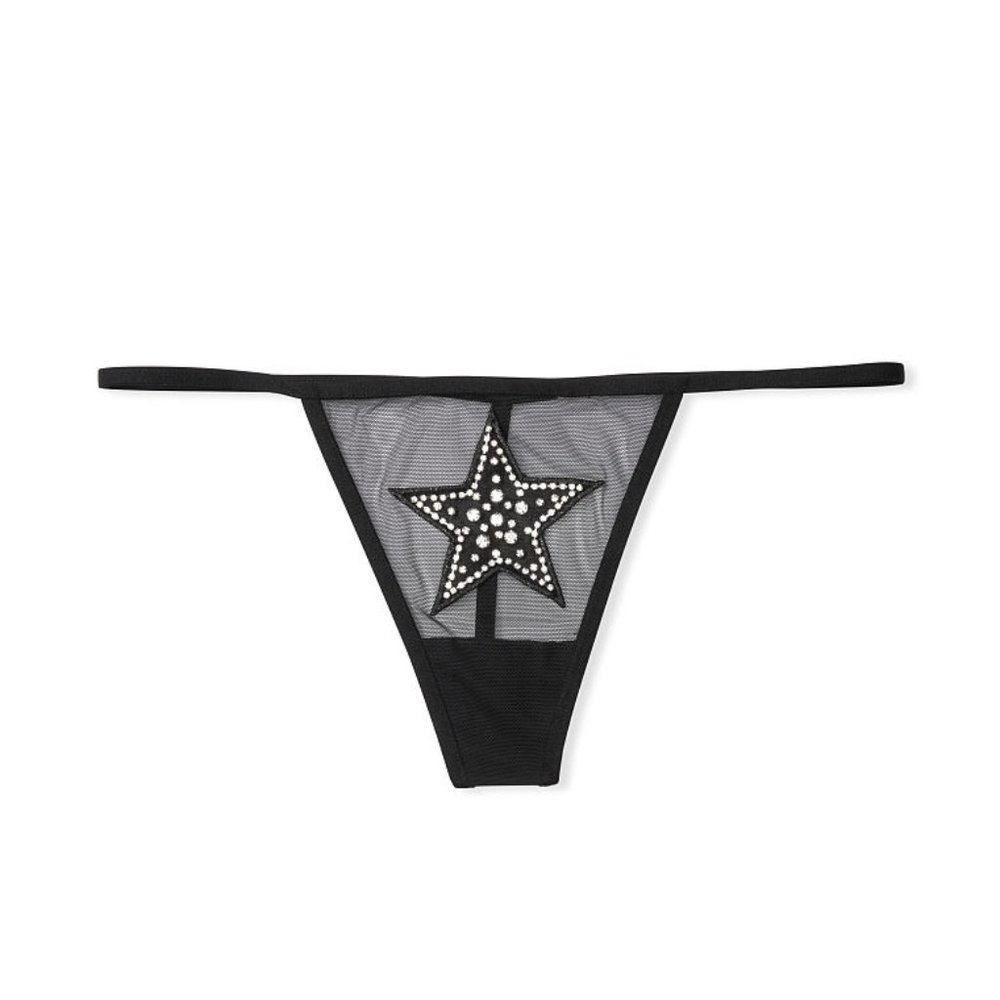 Victorias Secret VSTRING Rhinestone STAR Gem Panty